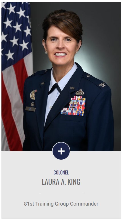 Official portrait of Col. Laura King, 81st Training Group Commander